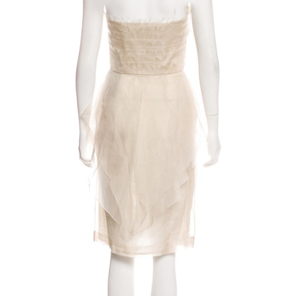 Alberta Ferretti Silk Strapless Dress - Picture 2 of 3